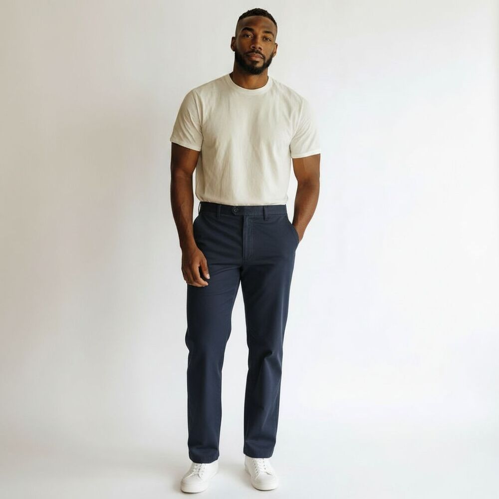 Red Kap Work Pants 34x30 Navy Straight Uniform Industrial Flat Front